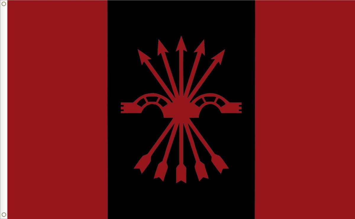 Bandera de la Falange española de las JONS. Tamaño L